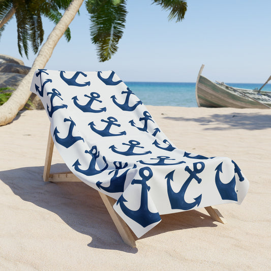 Nautical Anchor Beach Towel
