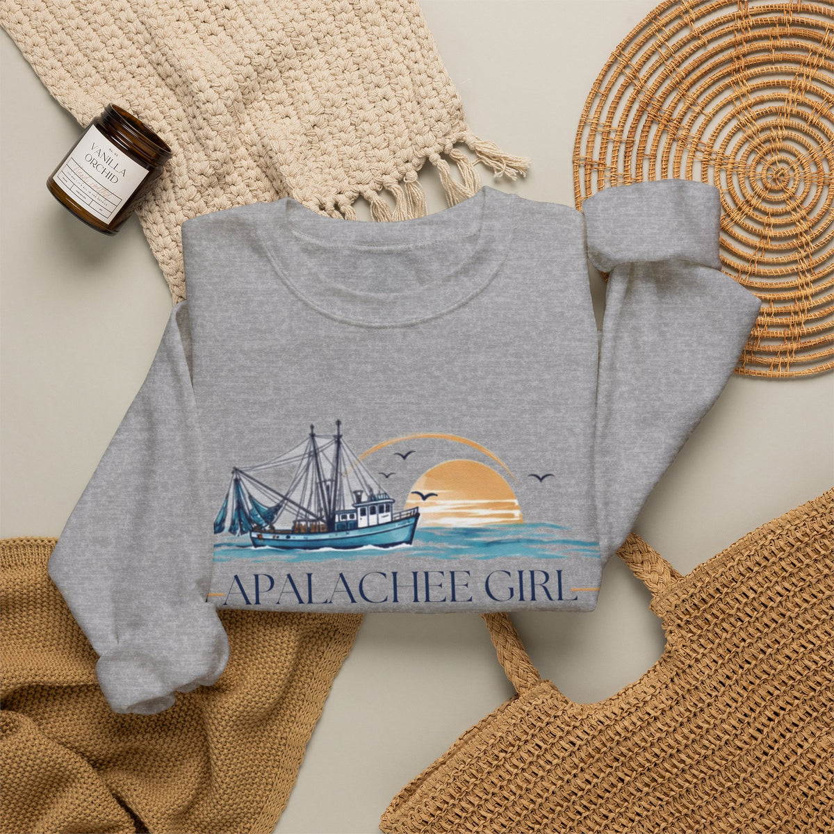 Apalachee Girl Coastal Crewneck Sweatshirt