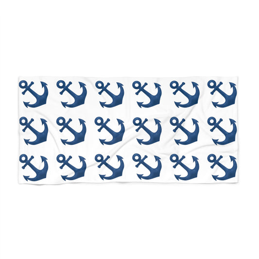 Nautical Anchor Beach Towel